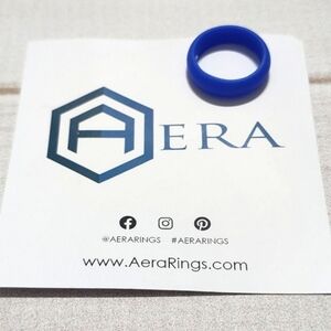 New AERA Silicone Blue Wedding Ring Band for Women Size 5